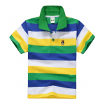 Laste Euroopa ja Ameerika stiilis puuvillane triibuline polo T-s&auml;rk &ndash; kevad/suvi, sobib lastele ja teismelistele. Size 16, Height 130 cm