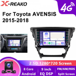 Android 13 Carplay Auto GPS Toyota Avensis 3 2015 2016 2017 2018 jaoks Autoraadio Multimeedia 2 DIN Stereo Peakomplekt BT 4G 8-tuumaline Pleier Video 8 core 2GB+32GB