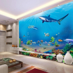 3D looma tapeet Ookeani fototapeet seintele 3D elutoa magamistoa kodu kaunistus seinapaber 200 cm(W) x 140 cm(H)