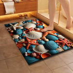 Kodu P&otilde;randamatt 3D-mustriga Libisemiskindel Vanni- ja Du&scaron;imatt Vettimav Matt Vannitoa ja Ukseava jaoks Laiendatav Lillevaip 80*140cm