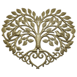 S&uuml;damekujuline Elupuu dekoratsioon, Metallist seinale riputatav kunstiteos, V&auml;litingimustes Elupuu/S&uuml;dame seinaplaat Dekoratiivne kunstiskulptuur - Ma armastan sind dekoratsioon