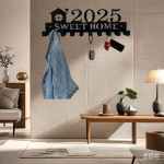 1 tk Moodne 2025 Sweet Home Must Metallist V&otilde;tmehoidja Sisaldab Lihtsat, Stiilset Disaini. TY7155 must