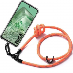 Coque - google - pixel 8 - antichoc - lani&egrave;re robuste - orange