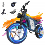JANSNO X60 T&auml;iskasvanute E-Bike 750w Kahe mootoriga 48V23AH Akuga Elektrijalgratas 20-tolline Lai rehv Elektri-m&auml;gijalgratas