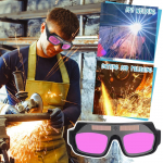 Keevitusprillid, p&auml;ikeseenergia keevitamise n&auml;omask, automaatselt h&auml;marduv kiiver, kaitseprillid One Size must