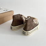 Moodne trend punased k&otilde;rgendava paksuse platvormiga kingad naistele 2025 uus s&uuml;gis ja talv mitmek&uuml;lgsed vabaaja k&otilde;rged l&otilde;uendkingad 35 pruun