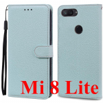 Mi 8 Lite &uuml;mbris Xiaomi Mi 8 jaoks Nahast rahakotiga klapp&uuml;mbris Xiaomi Mi 8 Lite / Xiaomi 8 Mi8 telefoni&uuml;mbrise Coque Fundas Shell jaoks