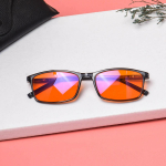 sinise valguse vastased prillid meestele ruudukujulised punased l&auml;&auml;tsed t&auml;ielik blokeering hea une jaoks oranžid pikaajaliseks sinise valgusega t&ouml;&ouml;tamiseks