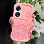 V&auml;rvitud muster Big Wave Edge pehme silikoon materjal Macaron telefoni &uuml;mbris p&otilde;rutuskindel kaitsev kummist &uuml;mbris OPPO Reno Realme jaoks OPPO A53S roosa