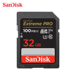 SanDisk 128GB Extreme PRO SD-kaart 32GB SDHC SDXC UHS-I m&auml;lukaart C10 U3 V30 4K UHD Extreme SD-v&auml;lkm&auml;lukaart digitaalsele peegelkaamerale videokaamerale 32GB