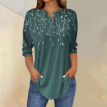 Naiste vabaaja 3/4 varrukatega s&auml;rgid moekad P&uuml;ha Patricku prindiga tuunika topid taskutega M