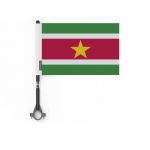 Drapeau - Suriname - 14 x 21 cm - 5 t&uuml;kki - Pol&uuml;ester - J&auml;lg, rekto/verso