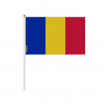 Drapeau &ndash; mini &ndash; Rumeenia &ndash; 30 x 45 cm &ndash; pol&uuml;ester &ndash; rekto/verso