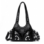 Naiste &uuml;hesilmaline kott K&auml;eshoitav seljakott Moodne k&auml;eshoitav crossbody naiste kott must