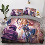 League of Legends mikrokiud voodipesukomplekt Laste sulet&auml;idisega tekikate Teismelise T&auml;iskasvanu M&auml;ngumustriga Komplekt Toa Kaunistus 3 osa 90x200cm