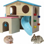 Puidust lemmikloomade l&otilde;bus maja hamster Kuldhamstrid magamispesa maja lemmikloomatarbed