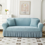 Žakardi volang&auml;&auml;rega diivanikate - Universaalne sobivus k&otilde;ikideks aastaaegadeks Three-seater 190-230cm