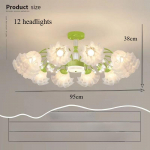 Elutoa l&uuml;hter, LED peavalgusti, Lihtsad ja kaasaegsed magamistoa valgustid 12 headlights roheline