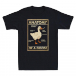 Anatomy Of A Goose Funny Duck Graphic Gaming Gamer Vintage meeste must T-s&auml;rk Harajuku Gothic Meeste Ts&auml;rk Ullzang Streetwear Top M