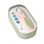 Elektrilised k&uuml;&uuml;nek&auml;&auml;rid beebidele, LED-valgusega k&uuml;&uuml;netrimmer, kaasaskantav, laetav, laste manik&uuml;&uuml;rikomplekt beebidele igap&auml;evaseks kasutamiseks roosa