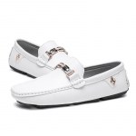Valged Mokassiinid Meeste Ehtne Nahk Slip-on Klassikalised Nahast Kingad Pehme Tald Mugav Mokassiin Vabaaja Kingad Disainer Meeste Kingad 38 valge