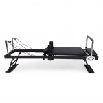 Kokkupandav Pilates Reformer metallraamiga - Tugev keskkehatreeningumasin joogaks ja pilateseks, koduseks kasutamiseks m&otilde;eldud treeningvahend Metal Iron - BLACK