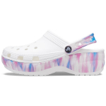 Crocs Classic Clog Tie-Dye Trendikad klounid Naiste klounid Valge Lilla 207580-94S 34-35