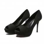 Moodne Mood Naiste Euroopa Seksikad Avatud Varba Suede Peo Stiletto Kingad Suurused 34-39 Platvormiga K&otilde;rge Kontsaga Pulma Kingad 32 must