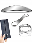 Gua Sha roostevabast terasest massaaživahendid lihaste kraapimist&ouml;&ouml;riist, f&uuml;sioteraapia t&ouml;&ouml;riistad, lihaste Gua Sha t&ouml;&ouml;riistad lilla