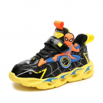 Spider-Man valgustega poiste kingad 2025 s&uuml;gis laste spordijalan&otilde;ud nahkpind libisemiskindel kerged laste jooksujalatsid 25 yards inner length 15.7cm