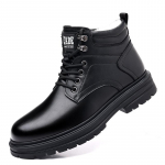 Soojad puuvillased kingad meestele talvel pluss sametiga paksendatud soojad k&otilde;rge s&auml;&auml;rega paksu tallaga mustad vabaaja trendikad k&uuml;lmakindlad puuvillased saapad 44