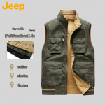 JEEP kahepoolne p&uuml;stkraega puuvillane vest 3XL