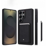 Kvaliteetne &auml;ri Sle nahast telefoni&uuml;mbris Samsung Galaxy S26 S25 S24 S23 S22 Ultra jaoks, Magtic kaardi ID kaitsekate s22ultra must