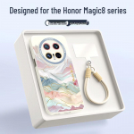Honor Magic Series Kukkumisvastane T&auml;ieliku Klaasiga Silikoonist Telefonikott Rihmaga - Hiina Trendikad Disainid Honor Magic 8 Pro