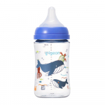 Pigeon rinnapudel imikutele alates 3. elukuust, valmistatud plastikust, esmaklassilise l&auml;bipaistvusega Pudel, 240 ml, kerge, purunemiskindel