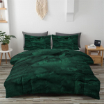Smaragdroheline tekikottide komplekt marmorist banaanilehtede mustriga tekkekate ginkgo lehtede voodipesukomplekt metsa rohelised padjap&uuml;&uuml;rid 70x133cm 2pcs