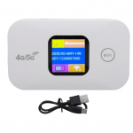 4G Mobiilne WiFi Hotspot Kaasaskantav LED-ekraan 300Mbps SIM-kaardi pesa &Uuml;hendab kuni 10 seadet Kaasaskantav WiFi-ruuter reisimiseks, telkimiseks valge