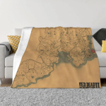 Red Dead Redemption 2 kaardiplakat &ndash; RDR2 kaardiviskamise tekk diivanile m&otilde;eldud lastetekk 50x60in