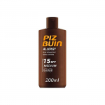 Lotion Solaire - Piz Buin - Allergy SPF15 - Peaux Sensibles - Hydratation Durable - R&eacute;sistant &agrave; l'Eau