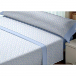 Parure de lit en flanelle - D'Or - Lit 150 cm - Bleu - Multicolore - Abstrait - Coton - Lavage &agrave; la main - 2.6 kg