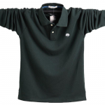 Uus meeste polos&auml;rk, pikkade varrukatega polos&auml;rk, &auml;riline vabaaja puuvillane meeste s&auml;rk, suur suurus 6XL 6XL roheline