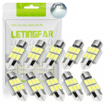 T10 31mm LED salongivalgusti, Valge, T10 x 31 mm Sisseehitatud CANbus-dekooder, 5630 6SMD valge