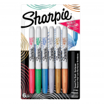 Sharpie Metallic Medium 2029678 &Otilde;lip&otilde;hised markerid, 6 v&auml;rvi komplekt, Otsik,