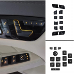 Door lock Unlock Button Cover Sticker Window Glass Lift Button Sticker For Mercedes Benz A B C E GLA CLA CLS GLK GL ML GLE Black-4PCS