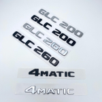 2017 Kroommustad T&auml;hed GLC260 GLC300 GLC350 GLC220d GLC350e 4Matic Embleem Mercedes Benz GLC X253 Auto Pagasiruumi Logo jaoks 4Matic h&otilde;be
