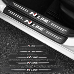 Car Door Sill Threshold Protector Trunk Bumper Pedal Decals Stickers Cover For Hyundai N LINE i20 i30 Accent Tucson Elantra 4Pcs-For-N-LINE
