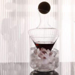 Veinidosaator, veinikann, majapidamise j&auml;&auml;hoidja klaasist disainiga, p&ouml;&ouml;rlev ja loominguline veinikomplekt, punase veini dekanteerija, veinikomplekt ice bucket + decanter + cork white