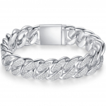 T&auml;navahip Hop Kuuba Kettk&auml;ev&otilde;ru Teemantk&auml;ev&otilde;ru Meeste ja Naiste 15mm Trend, Tsirkooniumkett Bracelet 8inch (length 20cm)