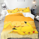 Pok&eacute;moni animatsiooni tekikate komplekt Comforte Prinditud multifilm Kaksiksuurus Voodipesu komplektid J&otilde;ulukingid 3-osaline EU Single(135*200cm)3pcs