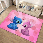 1 tk Disney Lilo ja Stitchi mustriga vaip Ala vaip Libisemiskindel vaip K&auml;sit&ouml;&ouml;na pestav P&otilde;randamatt Sobib elutuppa, magamistuppa, kodu kaunistamiseks 100cm by 120cm blue